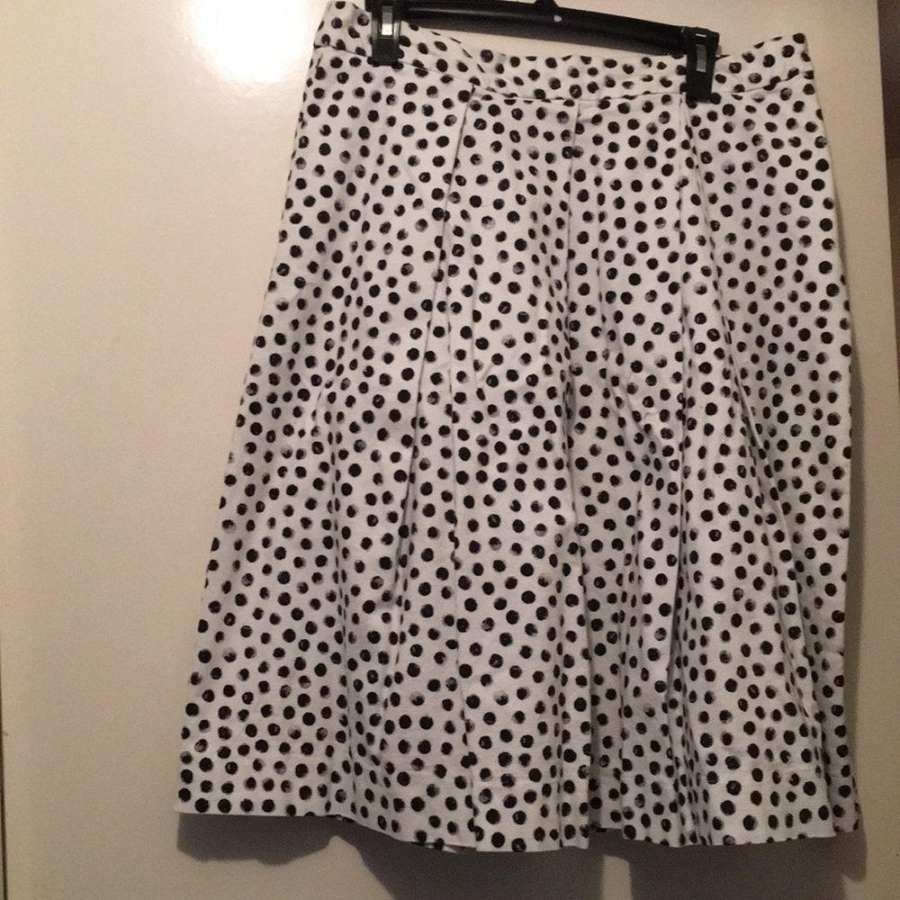 Black and white polka dot skirt